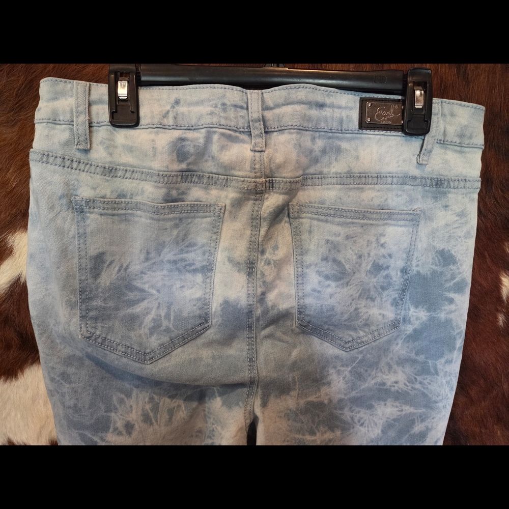 Earl Jeans Blue Skinny Jeans with Unique Acid Wash - Picture 5 of 7